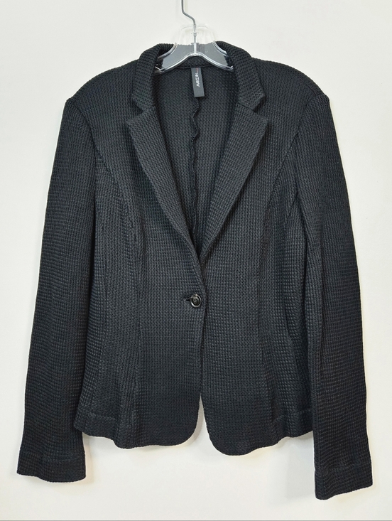 Marc Cain Jackets & Blazers - Marc Cain Black Cotton Blend Knit Blazer, Size N5/10 ~ EUC